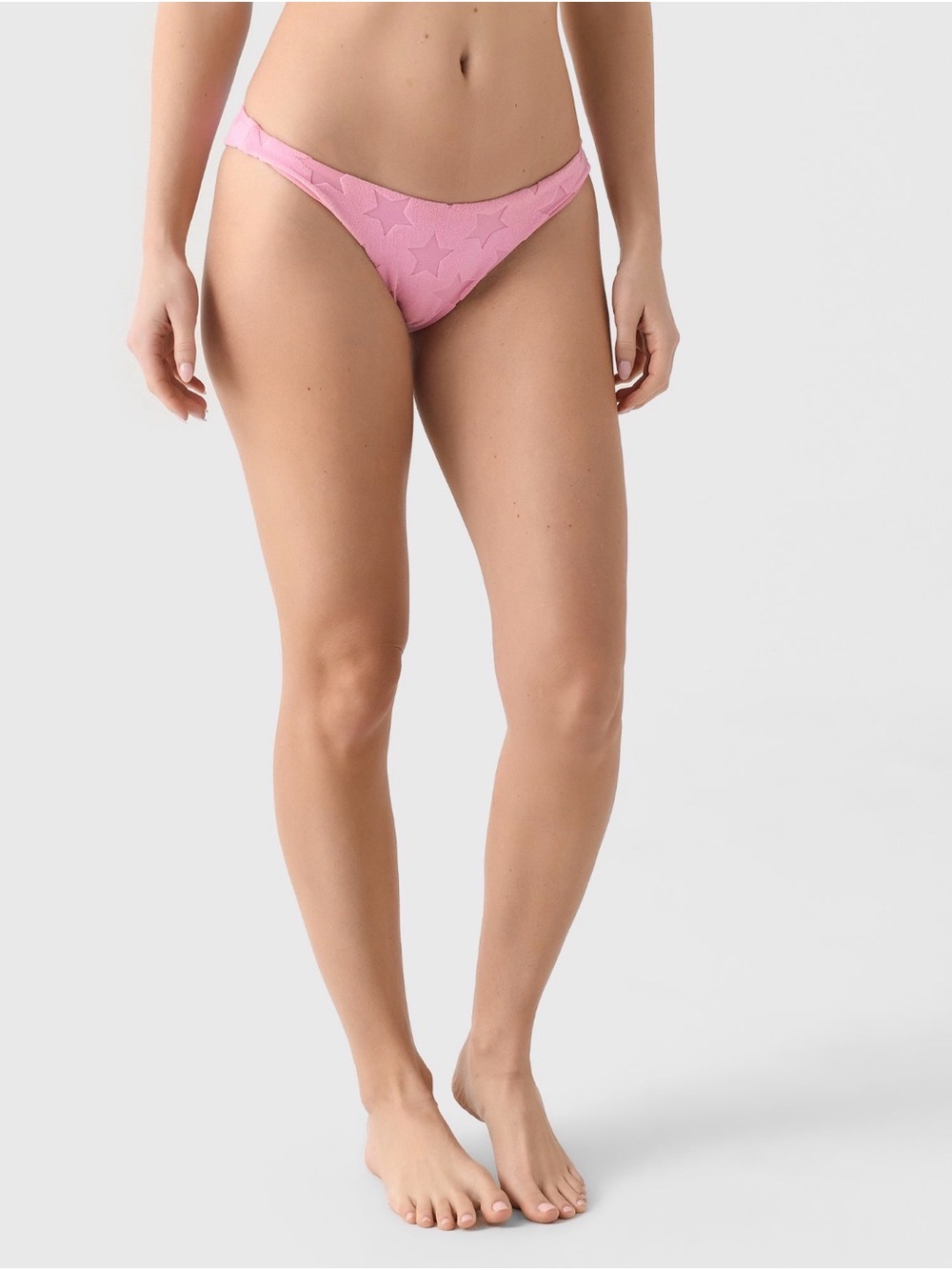 NWT Beach Riot Kaylin Bikini Bottom Prism Pink Star Terry Size L